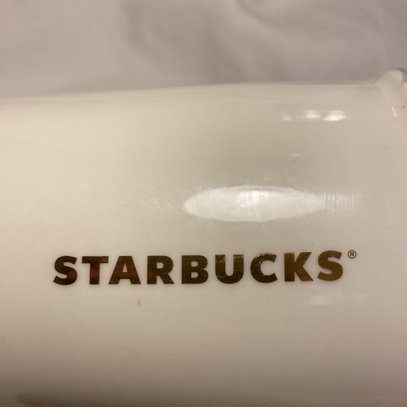 Starbucks 2014 Ceramic Tumbler Hot Air Balloon Holiday Dot Collection 12 ounce - Picture 7 of 14